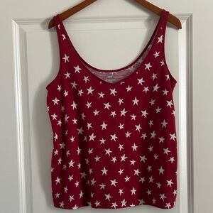 Old Navy Red with White Stars Tank Top